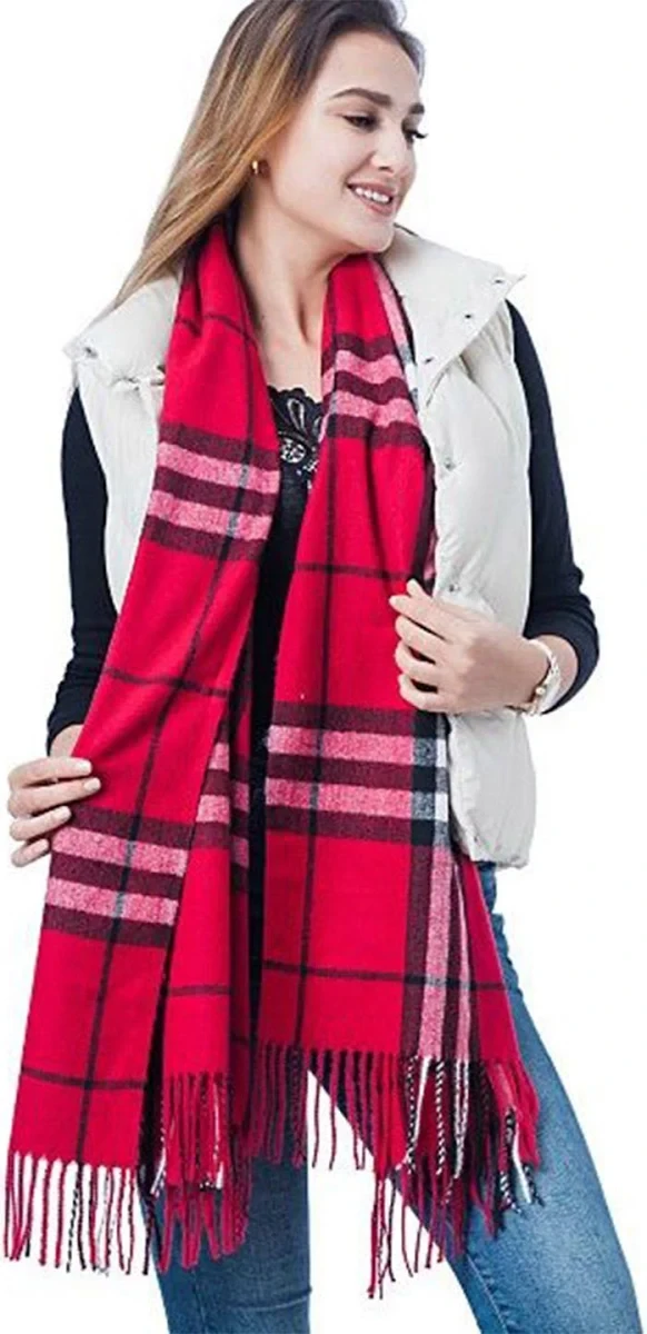 Wool Plaid Scarf